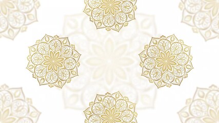 Ornamental Luxury Golden Arabic backdrop, Andalusian, Oriental, Gold Arabesque on white - Powered by Adobe