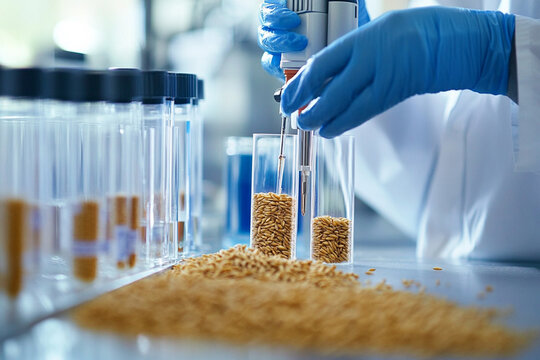 Laboratory analysis of wheat grain