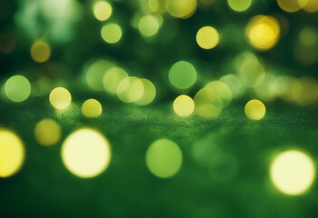 Obraz premium circular white yellow patches green light background bokeh abstract blur blurred blurry circle defocused magic round pattern shape shine sphere texture beautiful beauty bright colours colourful dark