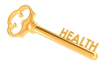 Key to Health concept, 3D rendering isolated on transparent background