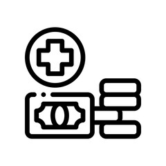 Obraz premium emergency fund line icon
