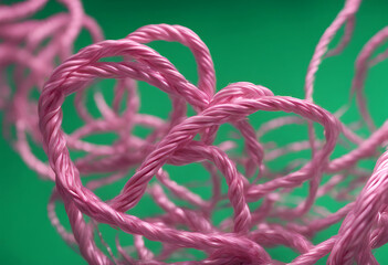 tangled green illustration background pink twisting abstract art design colourful curve graphic line modern overlapping paper pattern retro