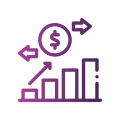cash flow gradient icon