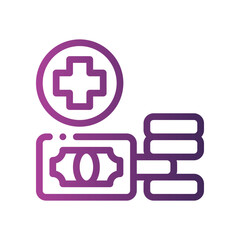 Obraz premium emergency fund gradient icon