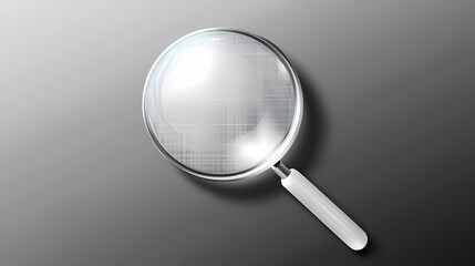 Magnifying glass on transparent background. png. Glass & Crystal Structures. Illustration