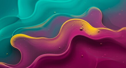 Obraz premium Abstract liquid shapes with vibrant colors and dynamic motion effects