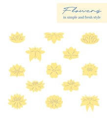 Collection of flower, icon set