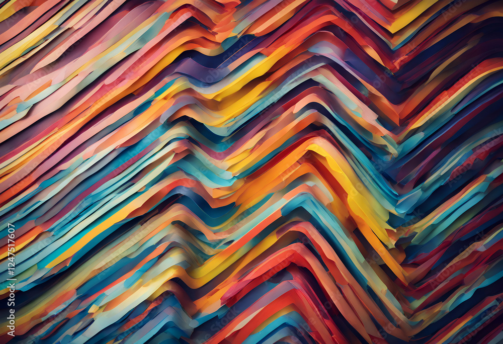 Poster paper strip abstract vibrant rainbow background color wave horizontal colours disrobed line palette 