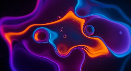Abstract liquid shapes with vibrant colors and dynamic motion effects