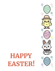 Easter, Christian holiday, school card, easter school card, cute easter card, cute easter design, fun and young easter design, cute, kids easter, fun easter, easter bunny, easter chick, easter eggs