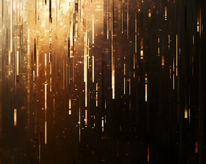 Obraz premium Abstract Digital Art Depicting Vertical Stripes and a Warm Golden Color Palette for Modern Aesthetic