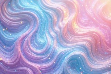 Obraz premium Dreamy pastel swirls, iridescent holographic foil texture, mystical, digital
