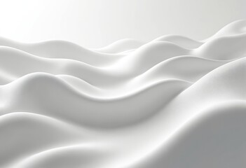 Obraz premium Elegant minimalist seamless white wave texture pattern background. Abstract design concept. Simple smooth shapes. Ideal for various design projects. Modern and stylish look. Clean and sophisticated.