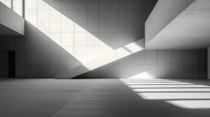 Sunlit Modern Concrete Interior Architecture Design