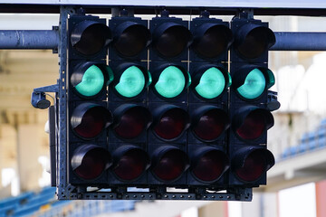 Start Lights in Racing Circuit