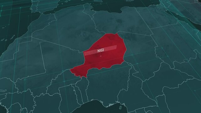 Zoom in to the map of Niger, with text and textless
