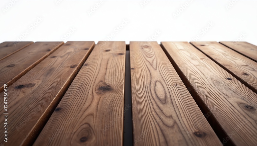 Poster empty wooden table with natural wood grain texture. rustic design shows wooden planks. ideal for pro