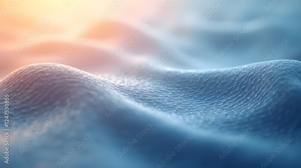 Poster abstract blue wave background: soft, smooth texture with light and shadow - modern aesthetic design 