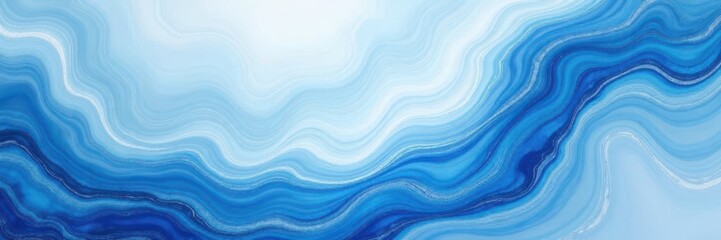 Elegant blue and white marble design with swirling patterns, white accents, elegant look