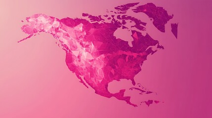 Abstract digital map of North America