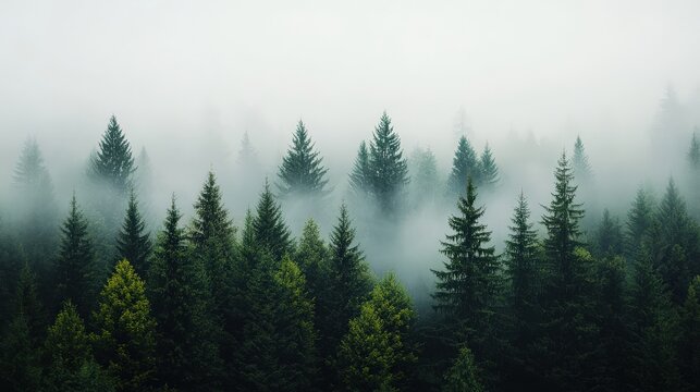 A nature-inspired calendar featuring images of forests and waterfalls.