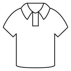 Icon of a polo shirt with short sleeves, buttoned collar, casual look, relaxed fashion for everyday wear, summer activities,  sporty, stylish outfits and comfortable, versatile clothing choices.
