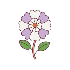 Soft wildflower floral design illustration
