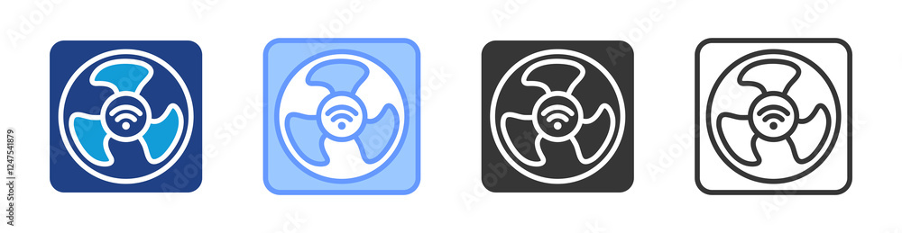 Poster Smart cooling icon set multiple style collection