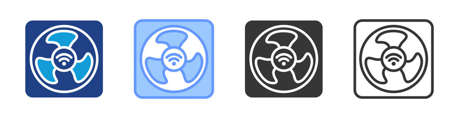 Smart cooling icon set multiple style collection