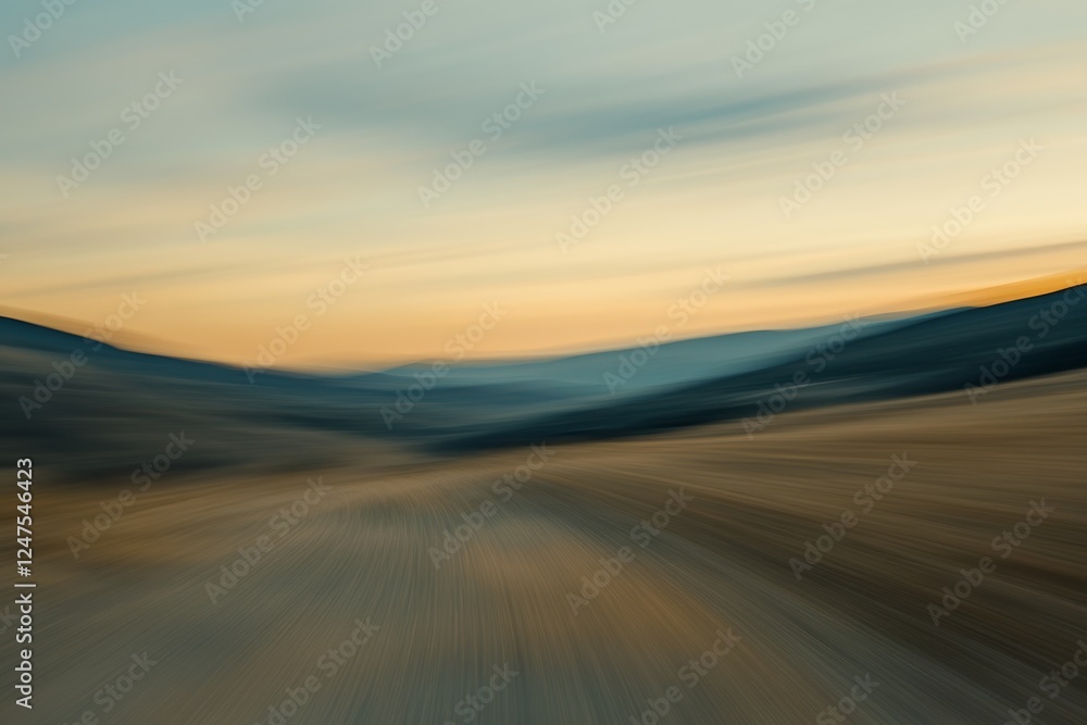 Poster wild grass in the forest at sunset captured in close-up. shallow depth of field creates an abstract 