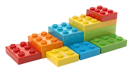 Colorful building blocks arranged in a fun design