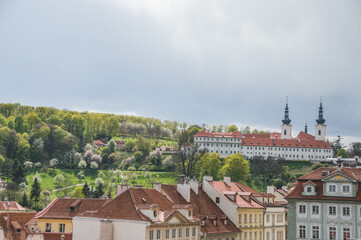 Fototapeta premium view of prague Czech republic in spring