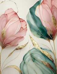 fiori astratti colori tenui
