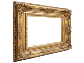 Intricate golden decorative frame