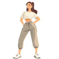 Jordanian Women's Summer Attire | Cultural Fashion Vector Illustration & Design
