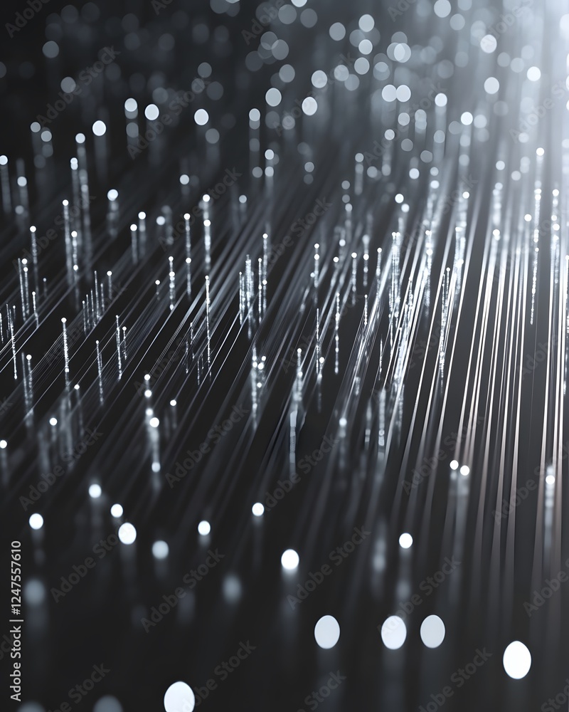 Aufkleber abstract representation of light trails and digital connectivity in a futuristic setting