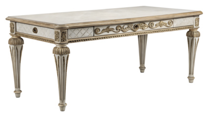 Elegant wooden table with intricate detailing