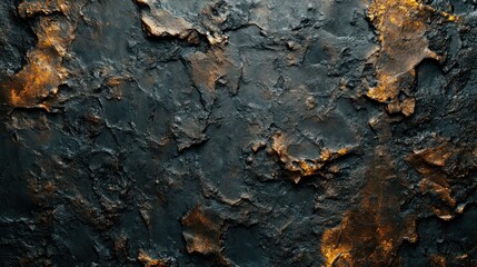 Textured dark metal surface with bronze highlights