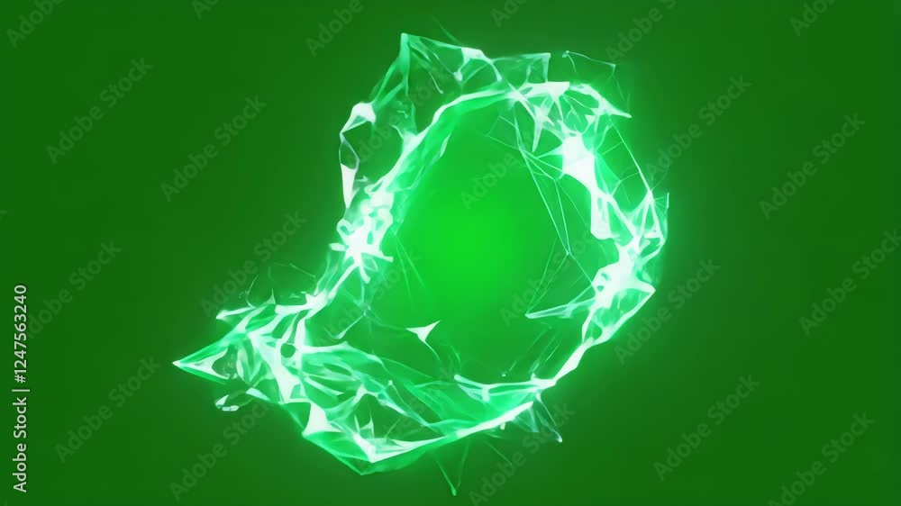 Poster glowing streams flow in every direction their vividness contrasting sharply with the calming green. 