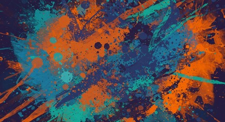 Abstract art with bold strokes and splatter effects for creative projects