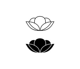 Icon of flower, logo template