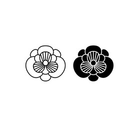 Icon of flower, logo template