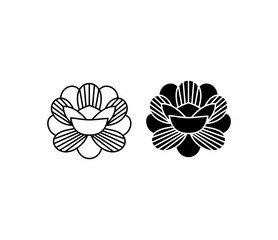 Icon of flower, logo template