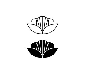 Icon of flower, logo template