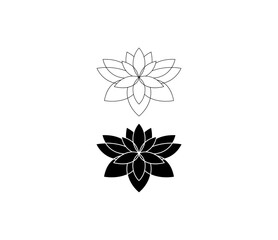 Icon of flower, logo template