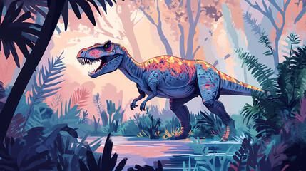 The tyrannosaurus rex: apex predator of the late cretaceous generative ai. Gigantic Creatures. Illustration