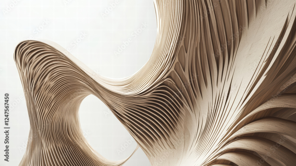 Poster dynamic structural design with flowing lines creates artistic and modern aesthetic. intricate patter