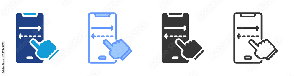 Poster Gesture Control icon set multiple style collection