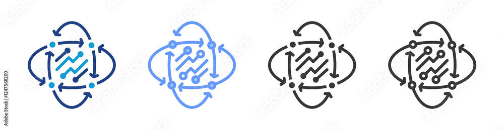 Poster Immersive Environment icon set multiple style collection