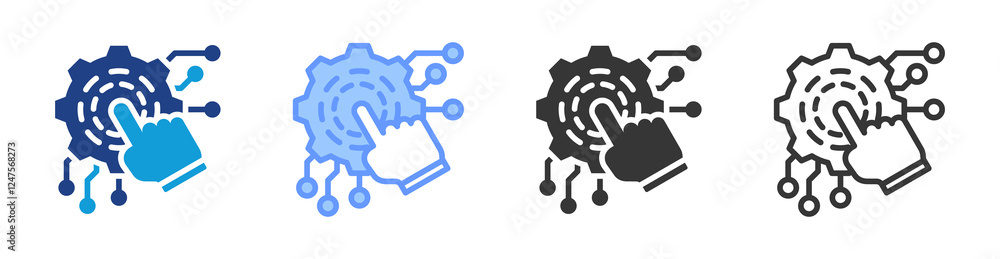 Poster User Experience icon set multiple style collection